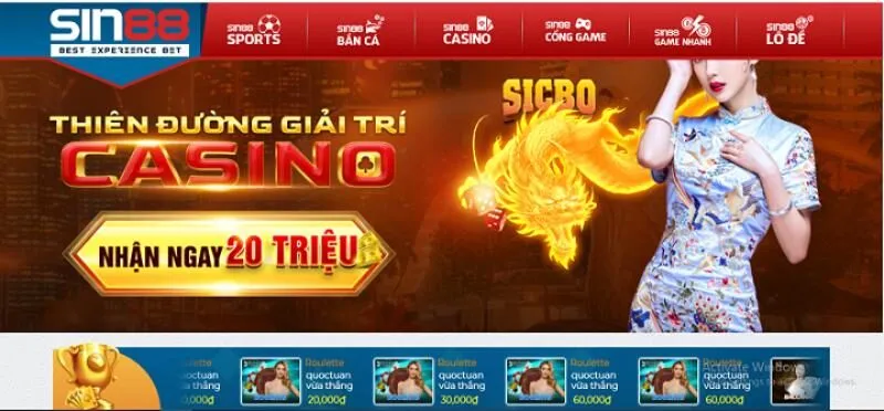 S&acirc;n chơi Sin88 khẳng định uy t&iacute;n, kh&ocirc;ng lừa đảo
